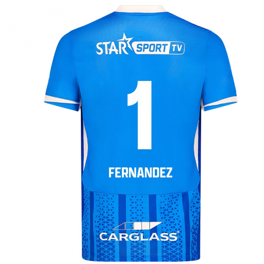 גברים כדורגל Elias Gonzalez Fernandez #1 כחול לבן ג'רזי ביתית 2025/26
