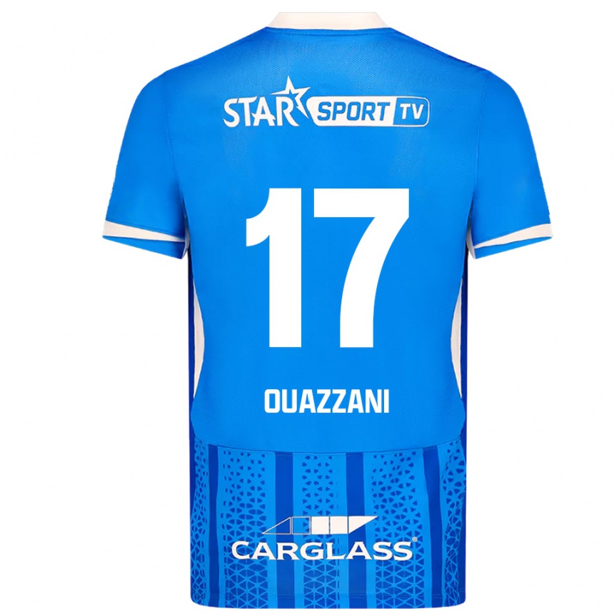 גברים כדורגל Fady Ouazzani #17 כחול לבן ג'רזי ביתית 2025/26