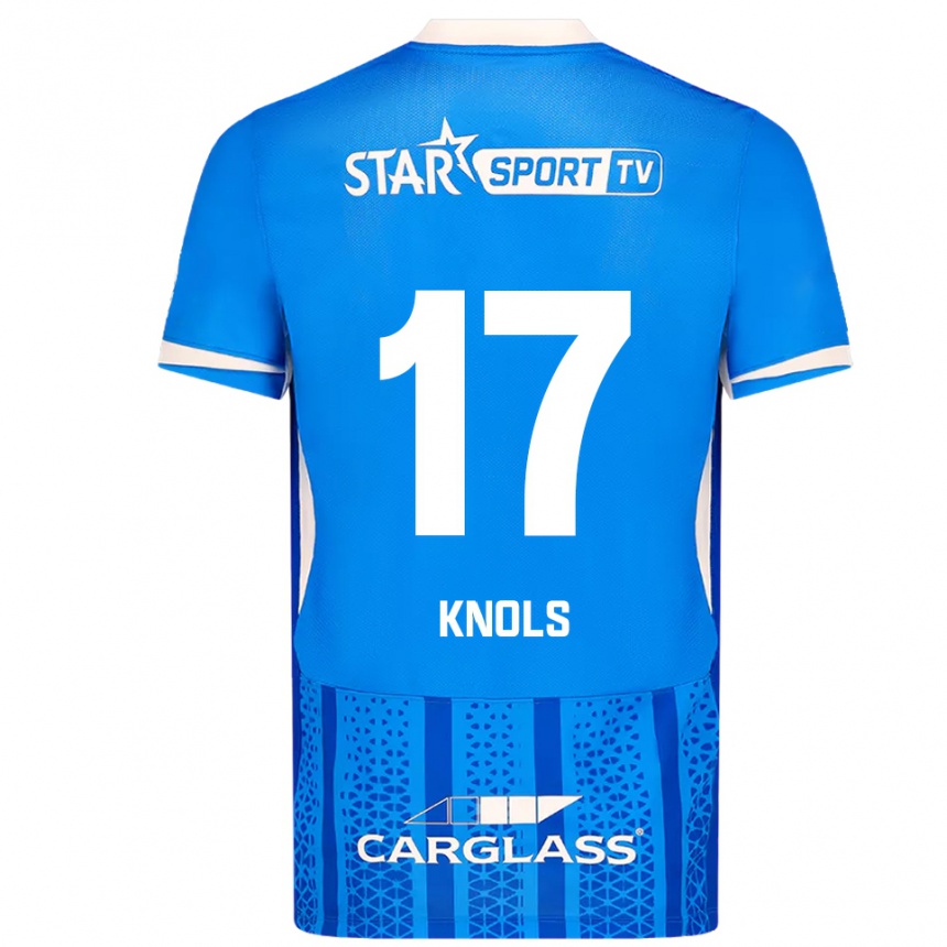 גברים כדורגל Myrthe Knols #17 כחול לבן ג'רזי ביתית 2025/26