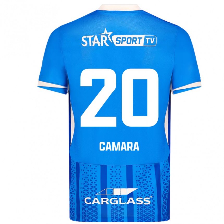 גברים כדורגל Ali Camara #20 כחול לבן ג'רזי ביתית 2025/26