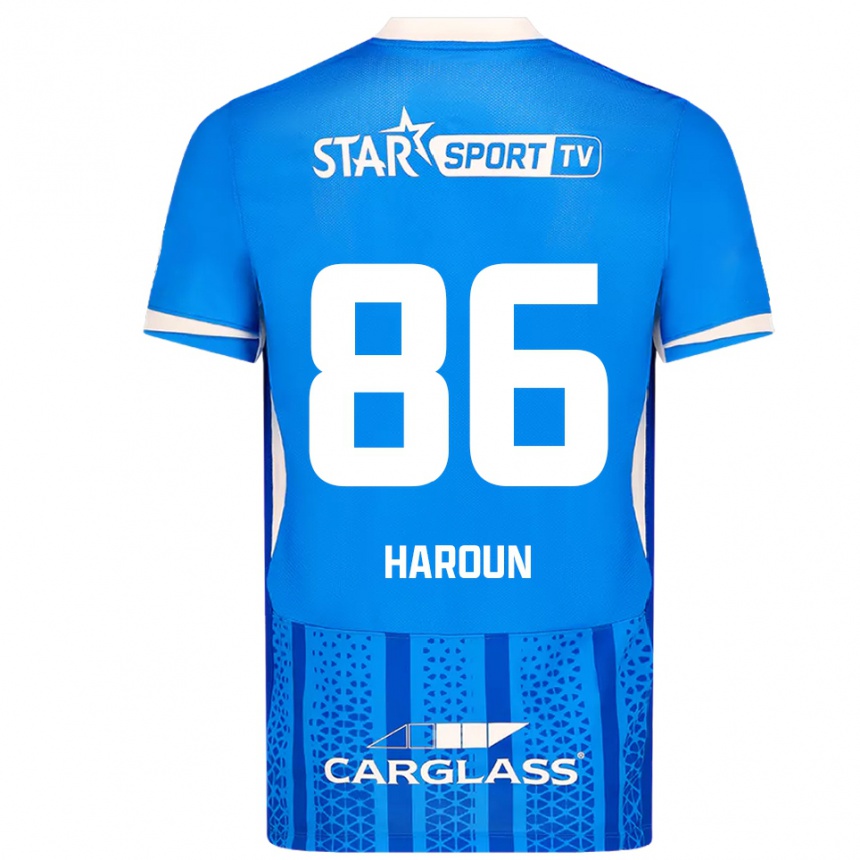 גברים כדורגל קנאן באבאן הרון #86 כחול לבן ג'רזי ביתית 2025/26