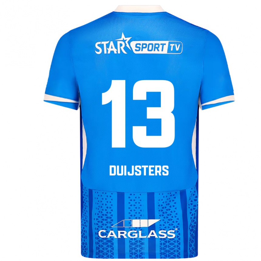 גברים כדורגל Gwen Duijsters #13 כחול לבן ג'רזי ביתית 2025/26