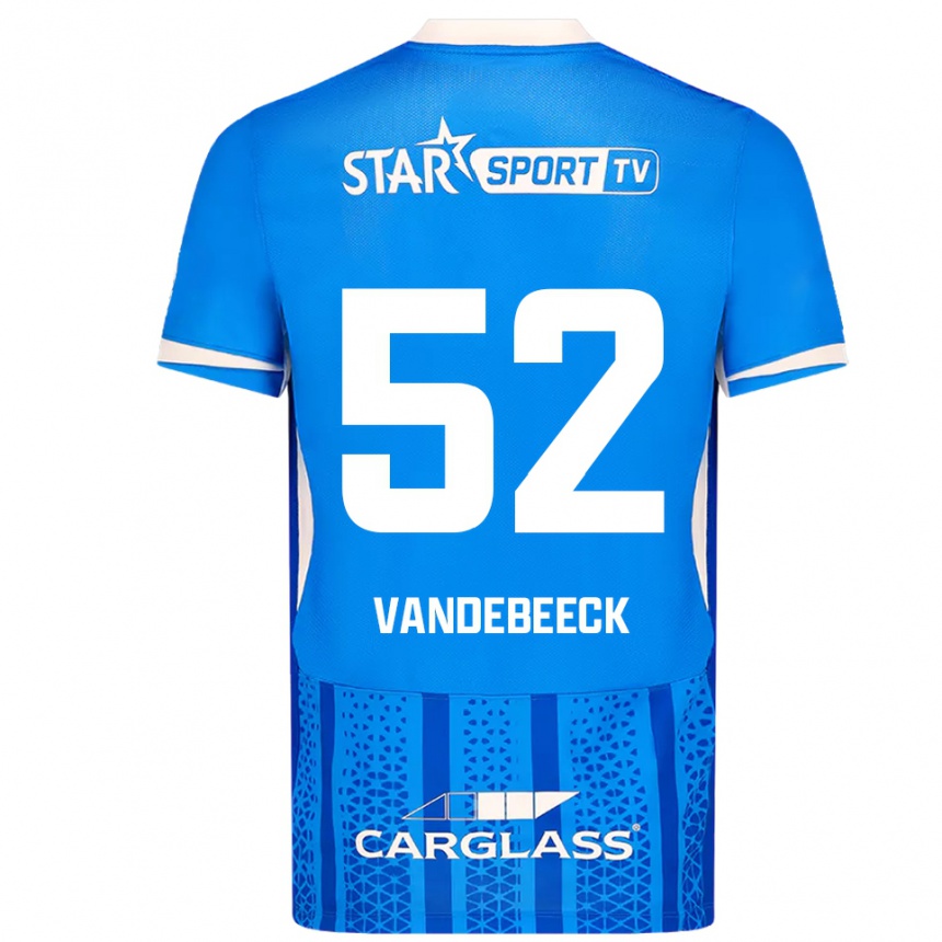 גברים כדורגל Emmely Vandebeeck #52 כחול לבן ג'רזי ביתית 2025/26