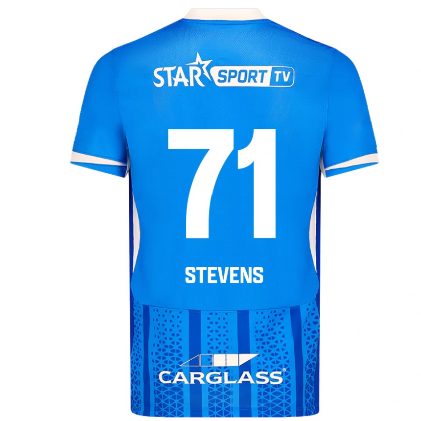 גברים כדורגל Brent Stevens #71 כחול לבן ג'רזי ביתית 2025/26