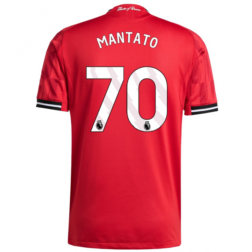 גברים כדורגל Bendito Mantato #70 אדום שחור לבן ג'רזי ביתית 2025/26