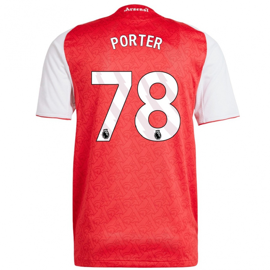 גברים כדורגל Jack Porter #78 אדום לבן ג'רזי ביתית 2025/26