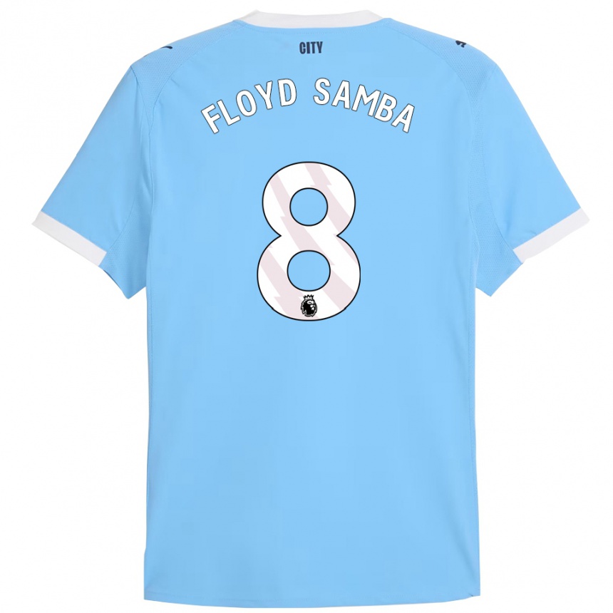 גברים כדורגל Floyd Samba #8 תכלת לבן ג'רזי ביתית 2025/26
