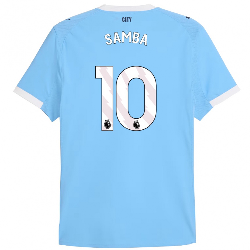 גברים כדורגל Tyrone Samba #10 תכלת לבן ג'רזי ביתית 2025/26