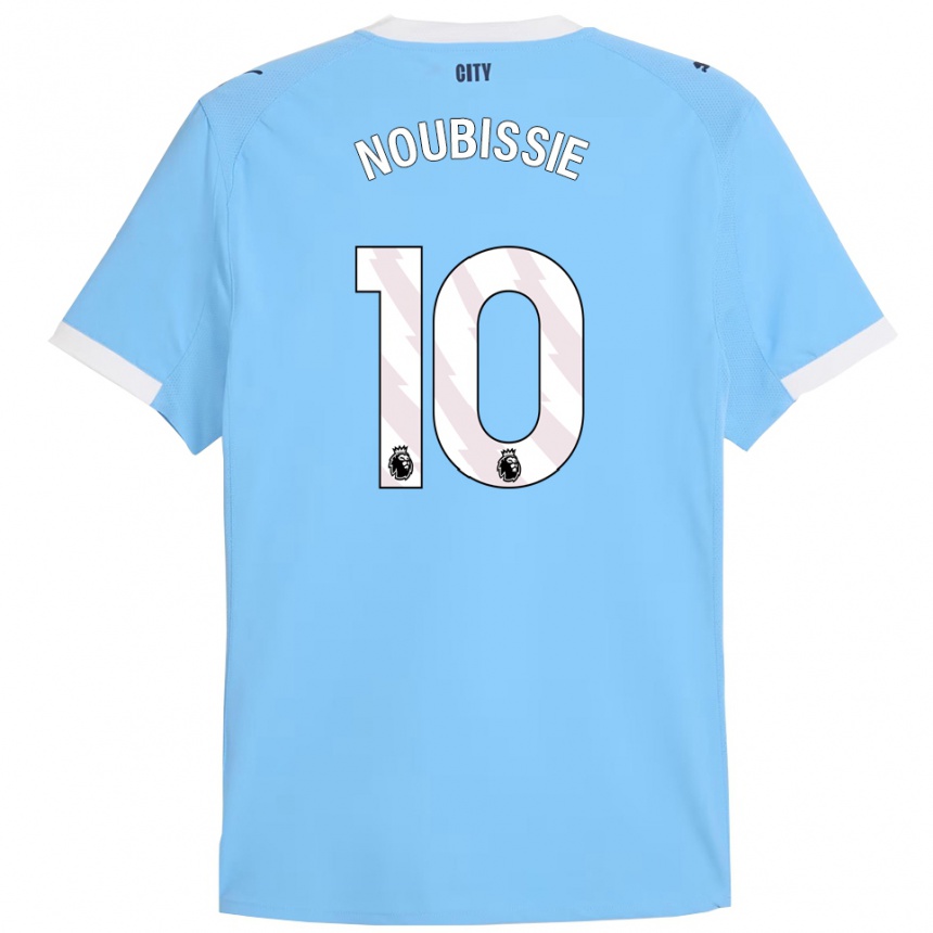 גברים כדורגל Tyrese Noubissie #10 תכלת לבן ג'רזי ביתית 2025/26