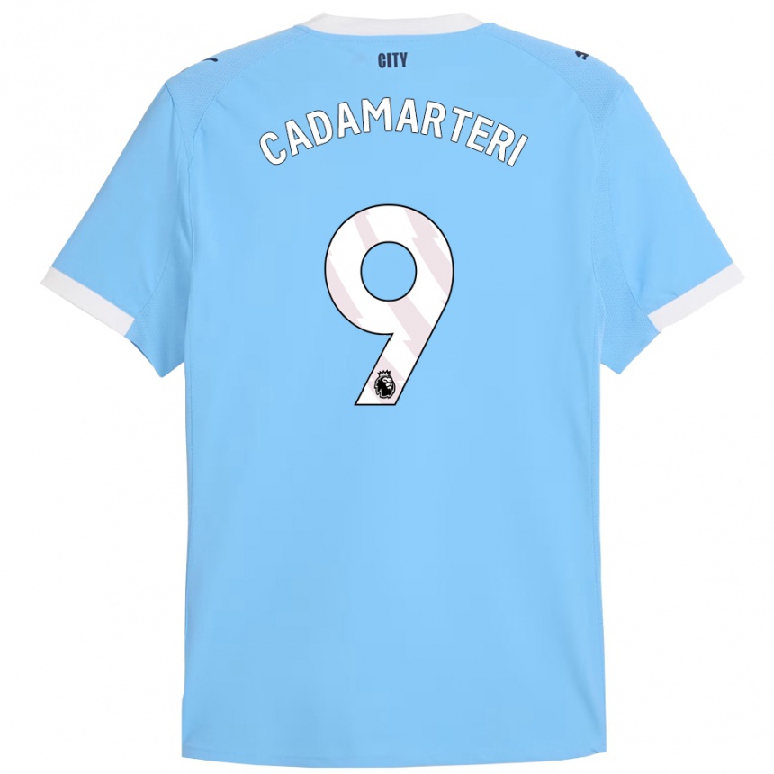 גברים כדורגל Caelan Cadamarteri #9 תכלת לבן ג'רזי ביתית 2025/26