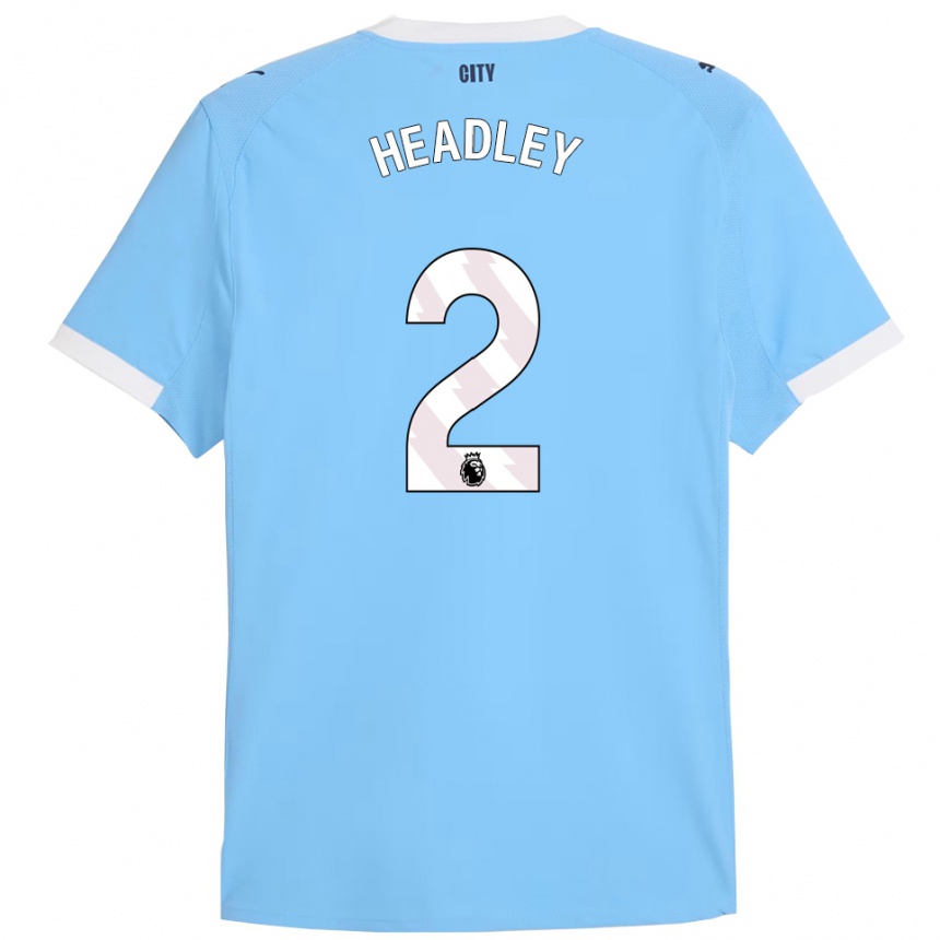 גברים כדורגל Dante Headley #2 תכלת לבן ג'רזי ביתית 2025/26