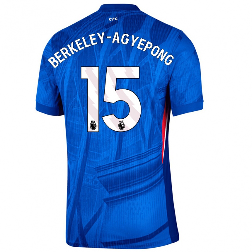 גברים כדורגל Jeremiah Berkeley-Agyepong #15 כחול לבן ג'רזי ביתית 2025/26