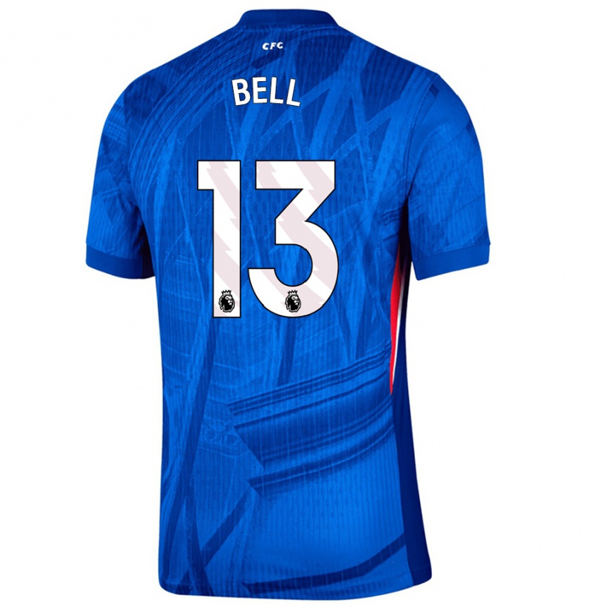 גברים כדורגל Toby Bell #13 כחול לבן ג'רזי ביתית 2025/26