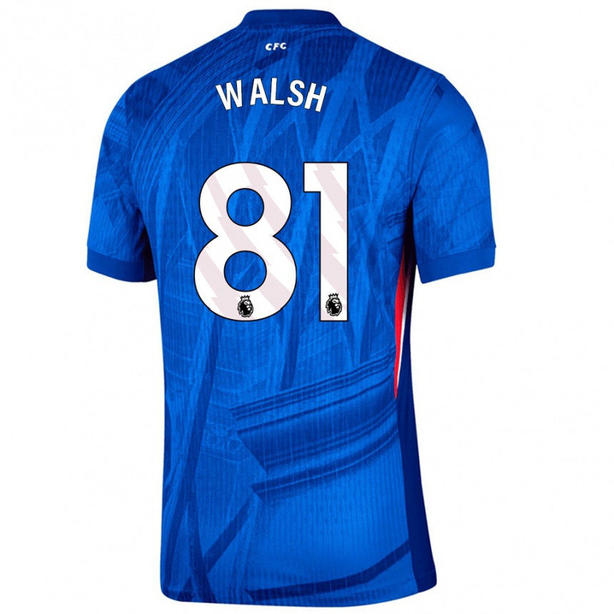 גברים כדורגל Reggie Walsh #81 כחול לבן ג'רזי ביתית 2025/26