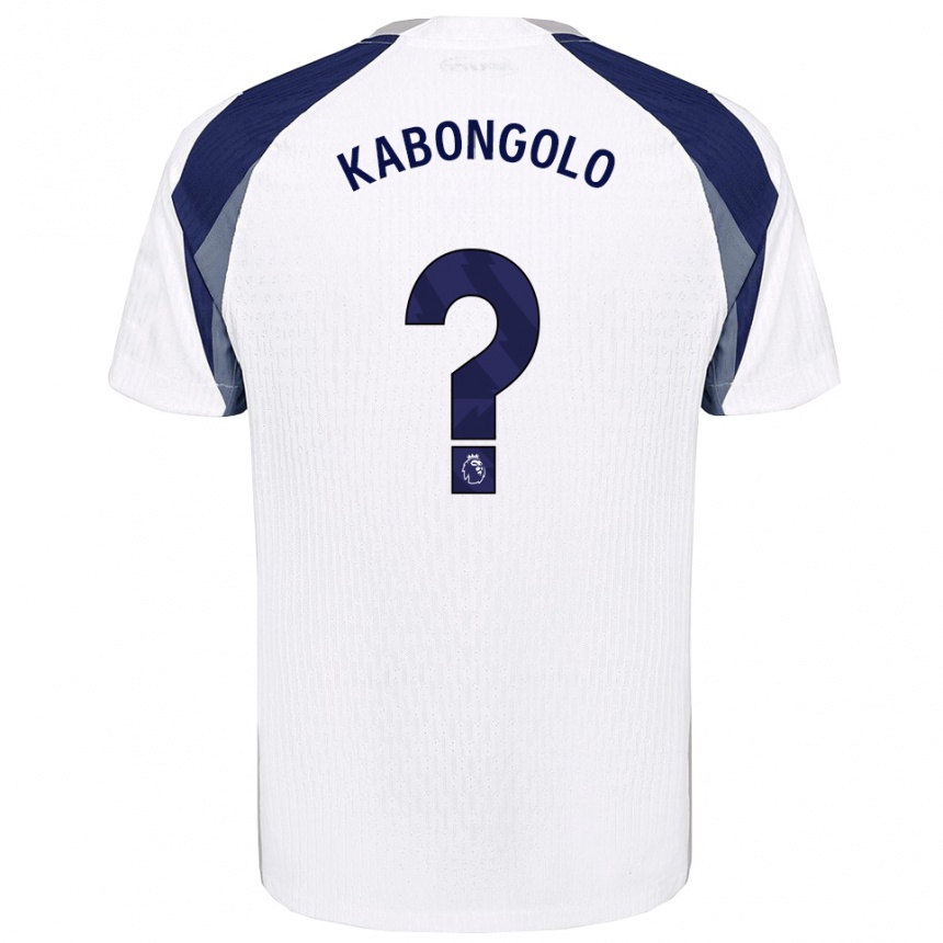 גברים כדורגל Melvyn Kabongolo #0 לבן נייבי ג'רזי ביתית 2025/26