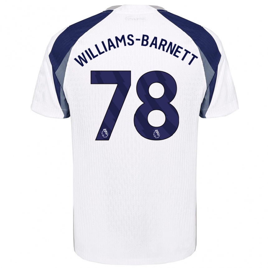 גברים כדורגל Lucá Williams-Barnett #78 לבן נייבי ג'רזי ביתית 2025/26