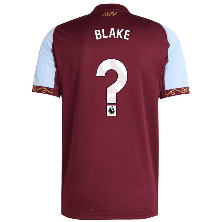 גברים כדורגל Josh Blake #0 בורדו תכלת ג'רזי ביתית 2025/26