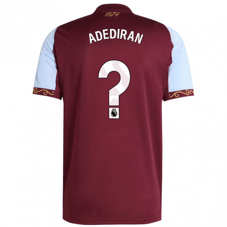 גברים כדורגל Daniel Adediran #0 בורדו תכלת ג'רזי ביתית 2025/26