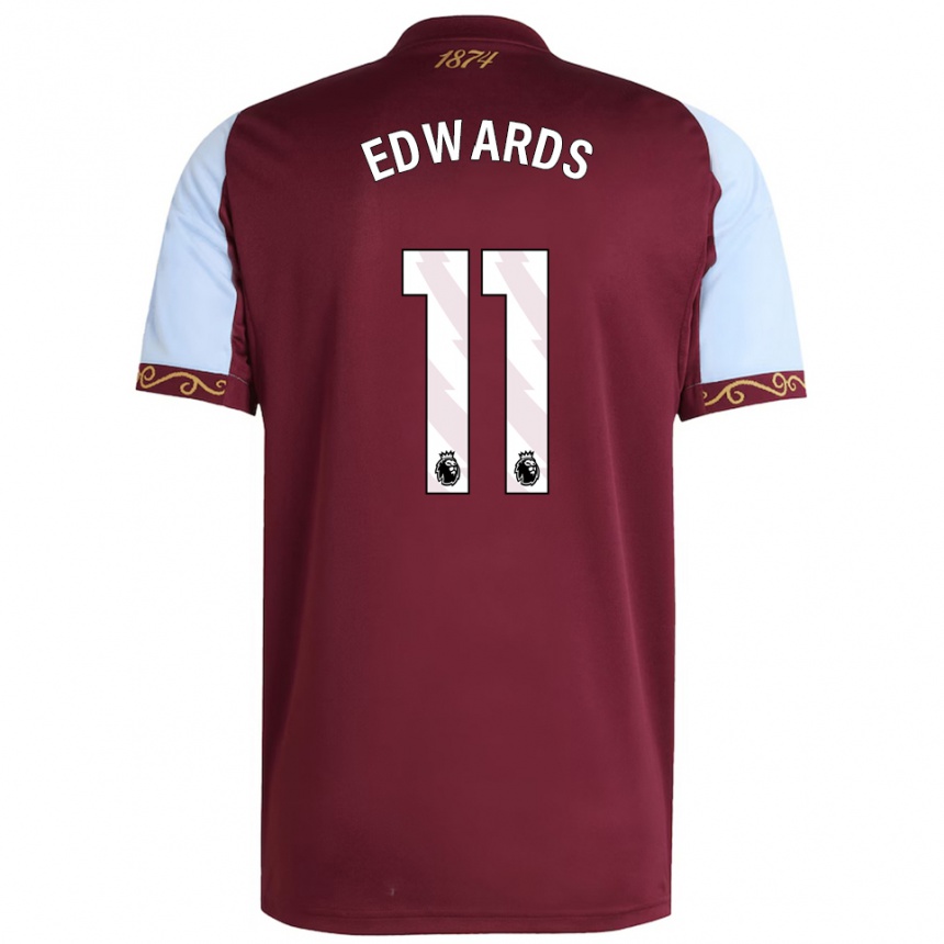 גברים כדורגל I-Lani Edwards #11 בורדו תכלת ג'רזי ביתית 2025/26