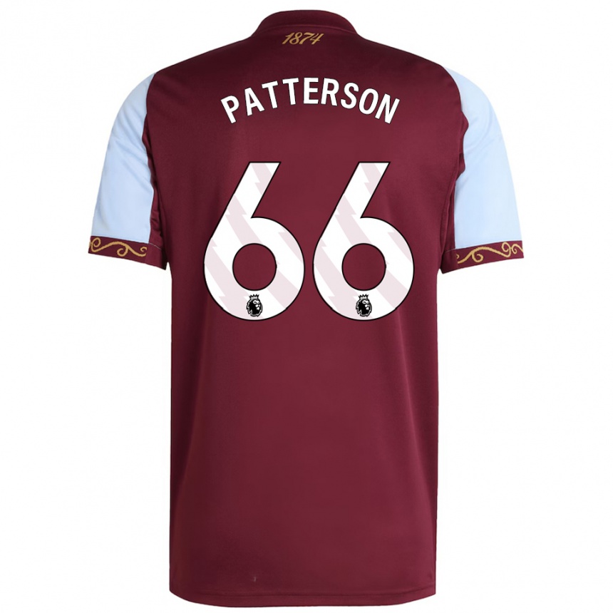 גברים כדורגל טרוויס פטרסון #66 בורדו תכלת ג'רזי ביתית 2025/26 גברים כדורגל טרוויס פטרסון #66 בורדו תכלת ג'רזי ביתית 2025/26