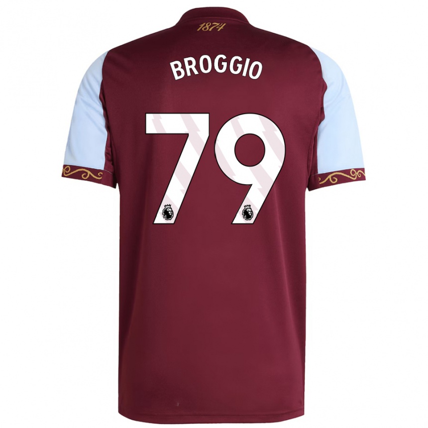 גברים כדורגל Ben Broggio #79 בורדו תכלת ג'רזי ביתית 2025/26