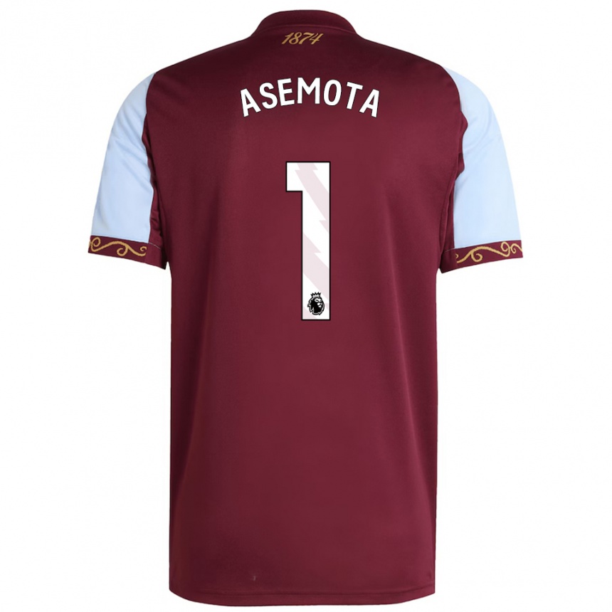 גברים כדורגל Owen Asemota #1 בורדו תכלת ג'רזי ביתית 2025/26