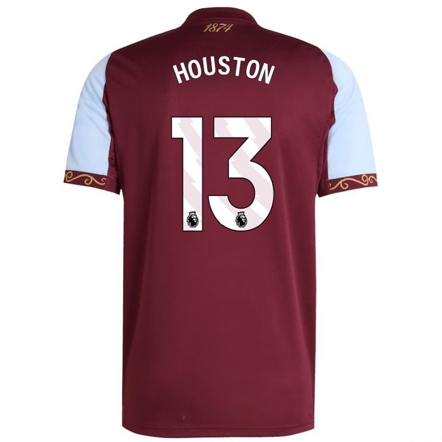 גברים כדורגל Theo Houston #13 בורדו תכלת ג'רזי ביתית 2025/26