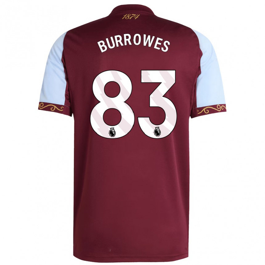 גברים כדורגל Bradley Burrowes #83 בורדו תכלת ג'רזי ביתית 2025/26