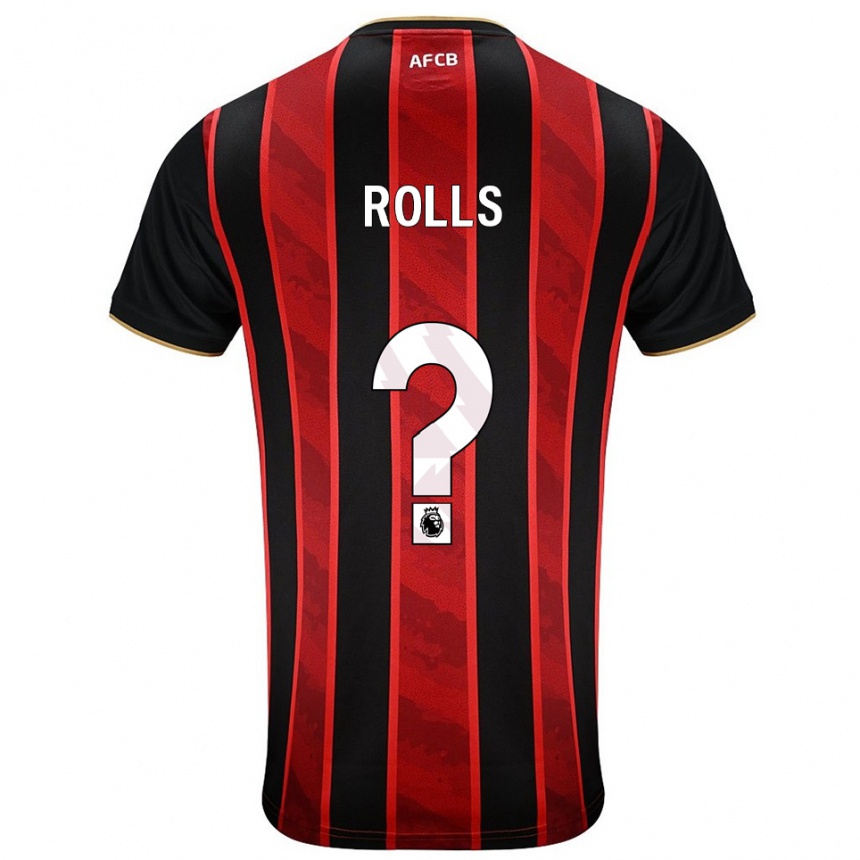 גברים כדורגל Thomas Rolls #0 אדום שחור ג'רזי ביתית 2025/26