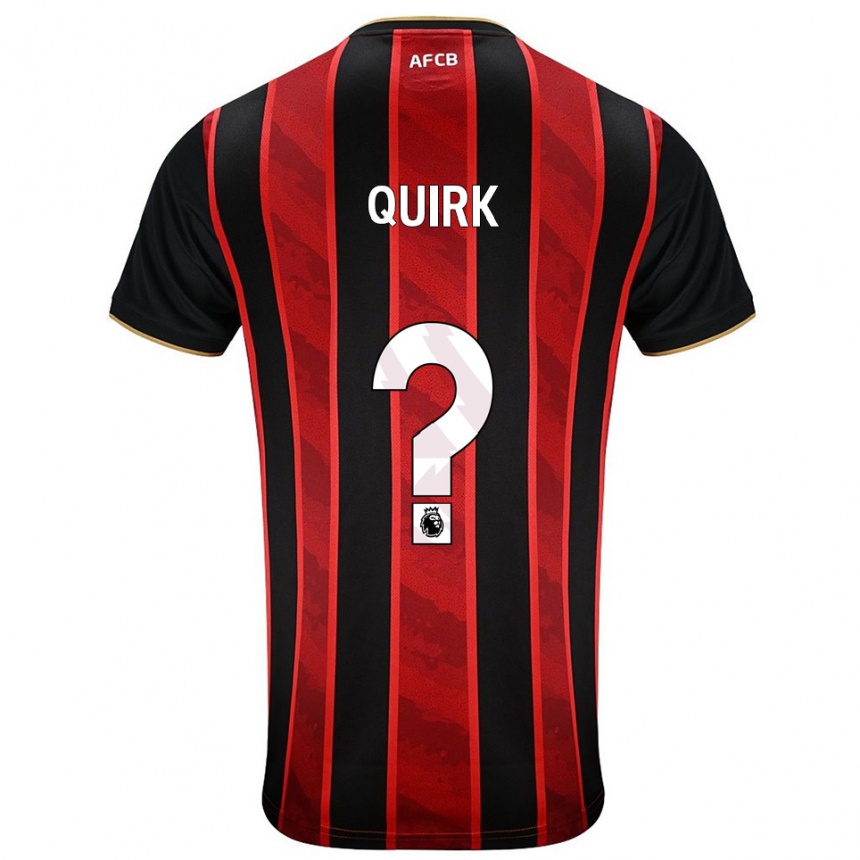 גברים כדורגל Sophie Quirk #0 אדום שחור ג'רזי ביתית 2025/26