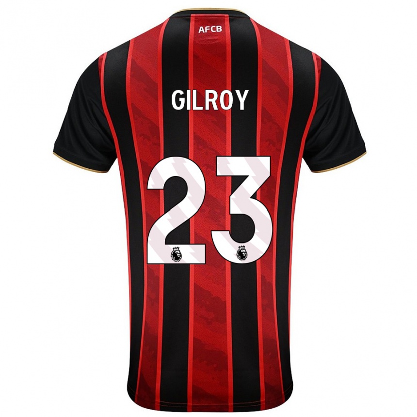 גברים כדורגל Chloe Gilroy #23 אדום שחור ג'רזי ביתית 2025/26