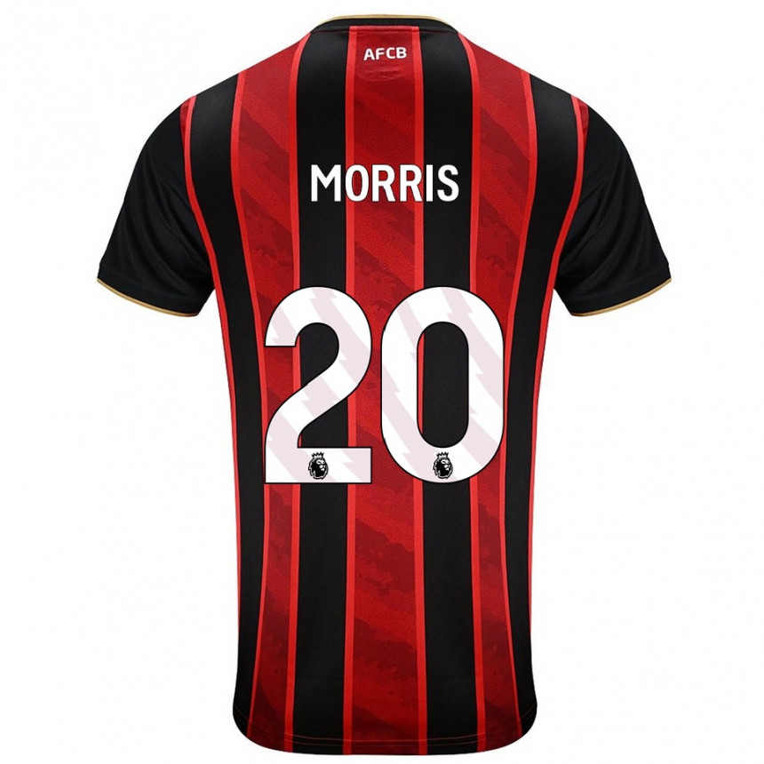 גברים כדורגל Caitlin Morris #20 אדום שחור ג'רזי ביתית 2025/26