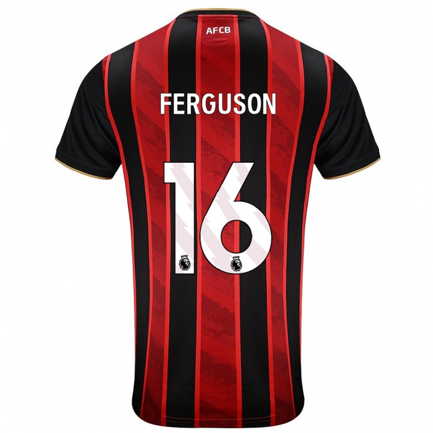 גברים כדורגל Josh Ferguson #16 אדום שחור ג'רזי ביתית 2025/26