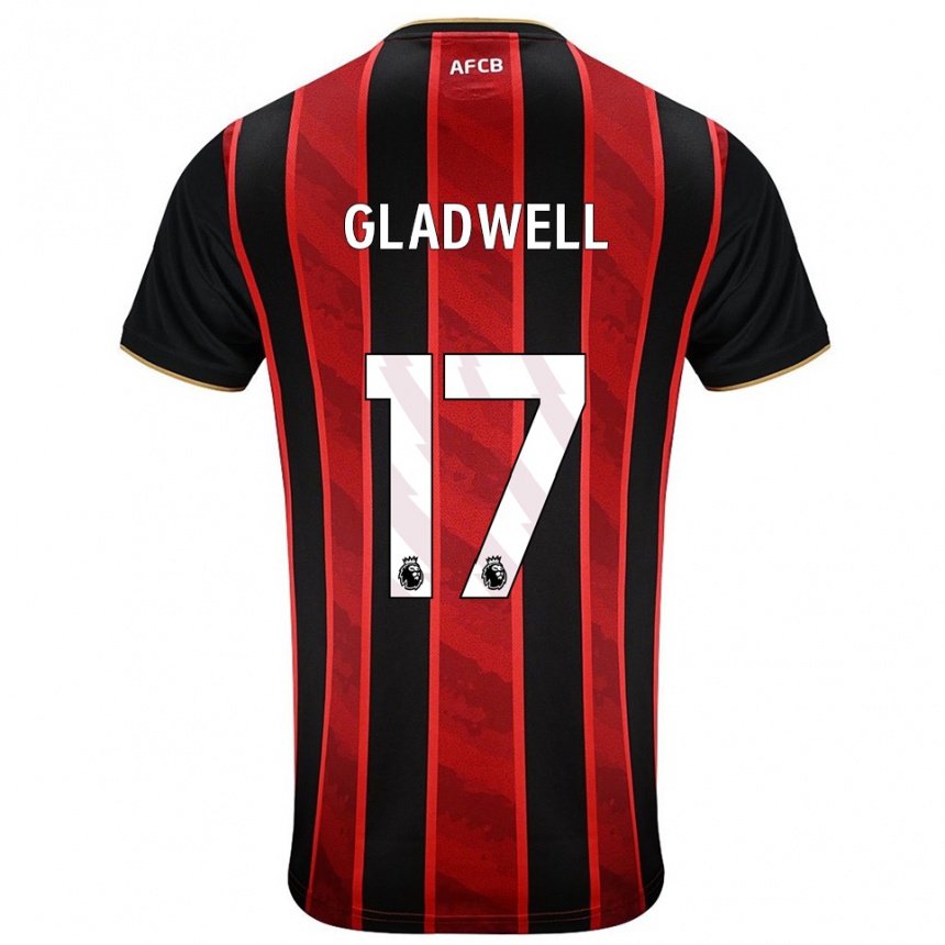 גברים כדורגל Molly Gladwell #17 אדום שחור ג'רזי ביתית 2025/26