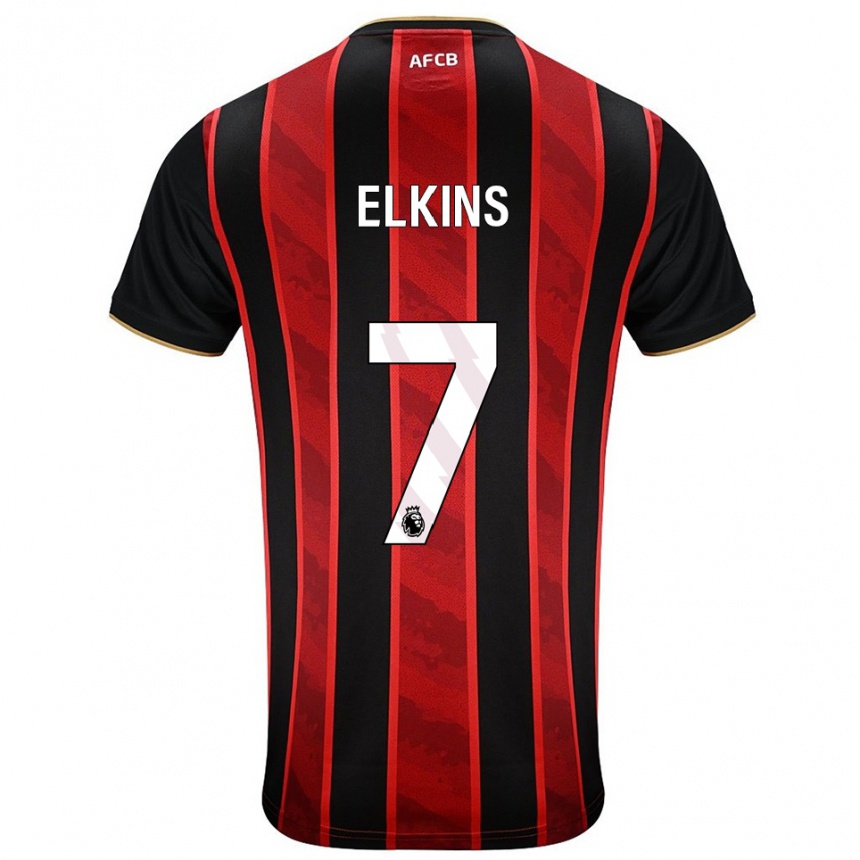 גברים כדורגל Elle Elkins #7 אדום שחור ג'רזי ביתית 2025/26