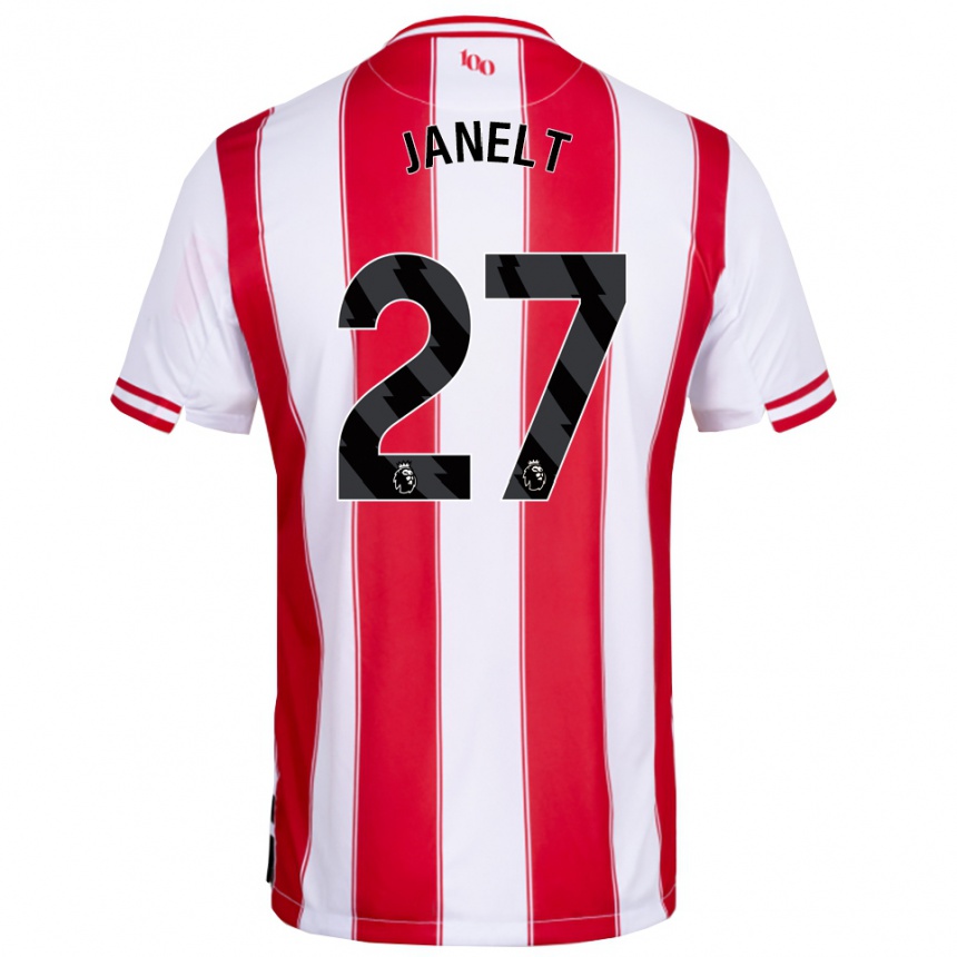גברים כדורגל Vitaly Janelt #27 אדום לבן ג'רזי ביתית 2025/26
