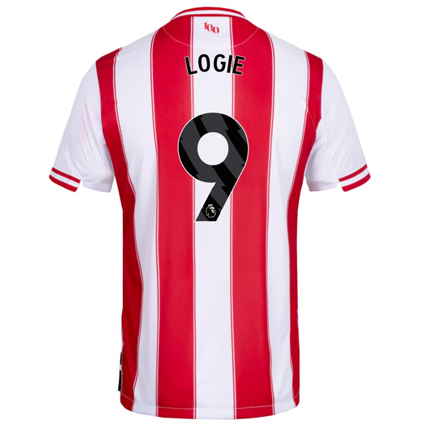גברים כדורגל Chloe Logie #9 אדום לבן ג'רזי ביתית 2025/26