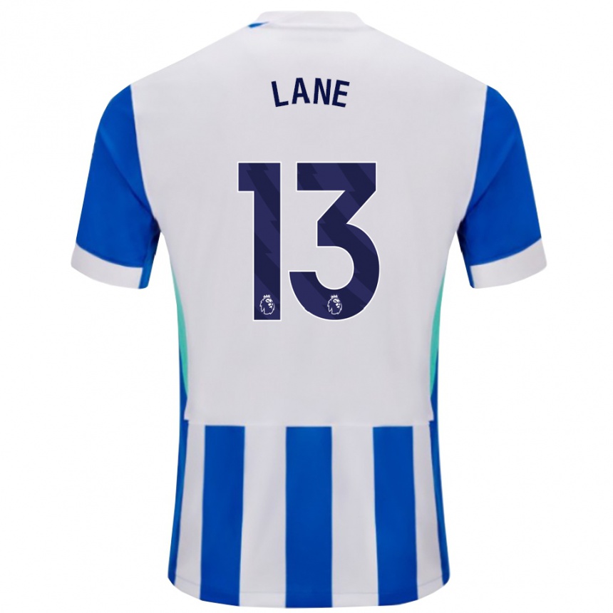 גברים כדורגל Darius Lane #13 כחול לבן ג'רזי ביתית 2025/26