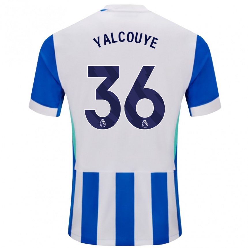 גברים כדורגל Malick Junior Yalcouyé #36 כחול לבן ג'רזי ביתית 2025/26