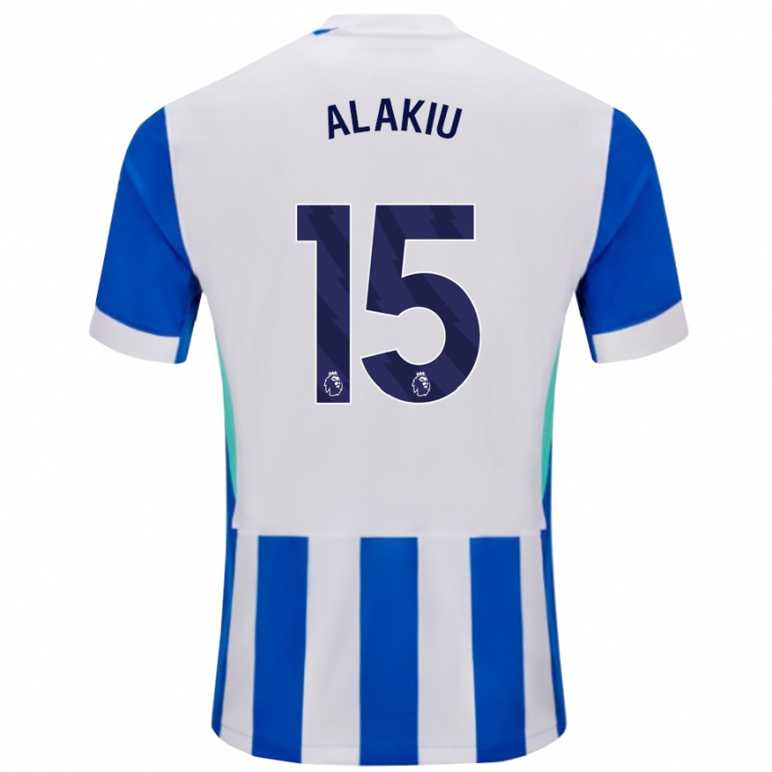 גברים כדורגל Isaiah Alakiu #15 כחול לבן ג'רזי ביתית 2025/26
