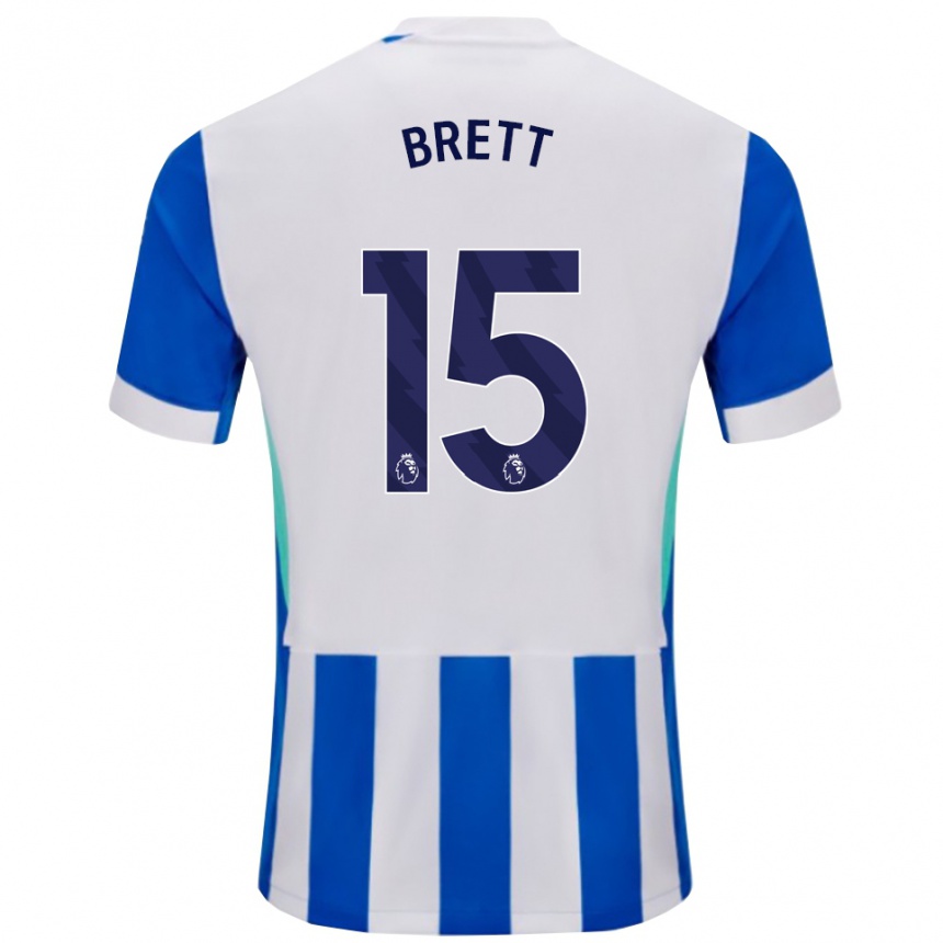 גברים כדורגל Adam Brett #15 כחול לבן ג'רזי ביתית 2025/26