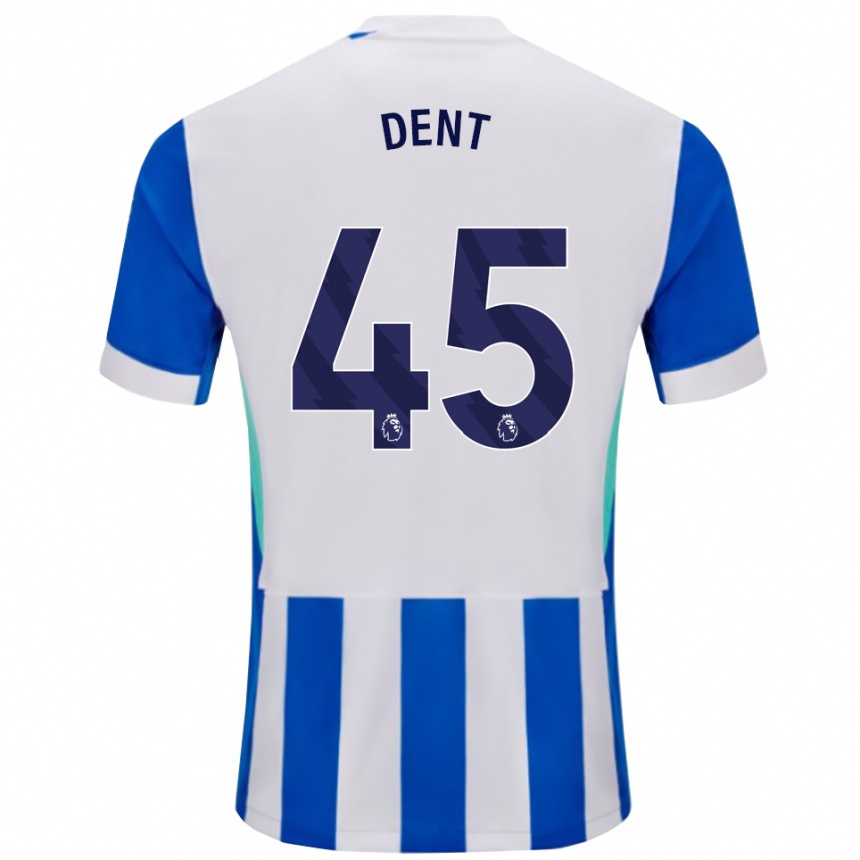 גברים כדורגל Lily Dent #45 כחול לבן ג'רזי ביתית 2025/26