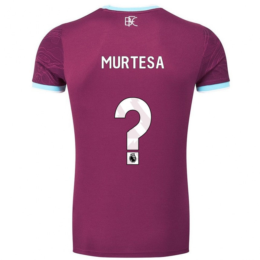 גברים כדורגל Anwar Murtesa #0 בורדו תכלת ג'רזי ביתית 2025/26
