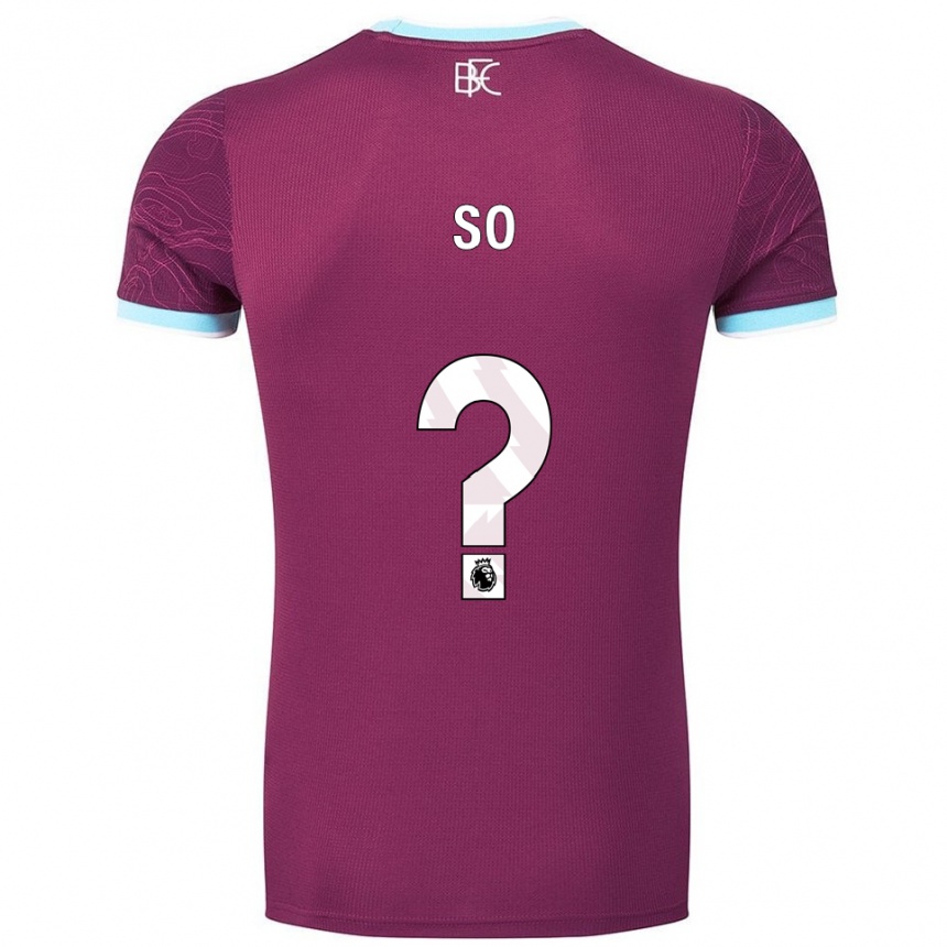 גברים כדורגל Fabio So #0 בורדו תכלת ג'רזי ביתית 2025/26