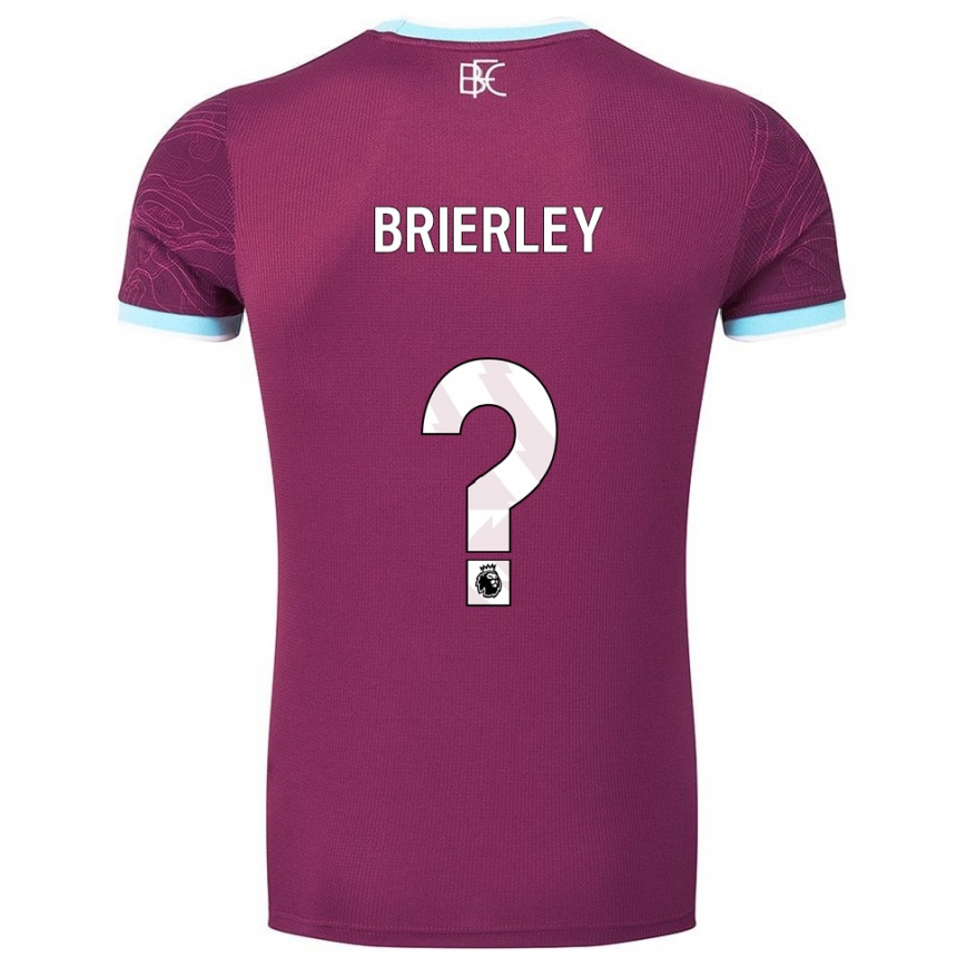 גברים כדורגל George Brierley #0 בורדו תכלת ג'רזי ביתית 2025/26