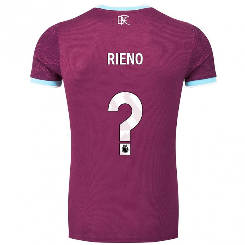 גברים כדורגל Basilio Rieno #0 בורדו תכלת ג'רזי ביתית 2025/26