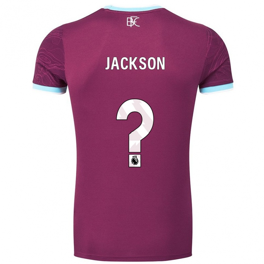 גברים כדורגל Luca Jackson #0 בורדו תכלת ג'רזי ביתית 2025/26