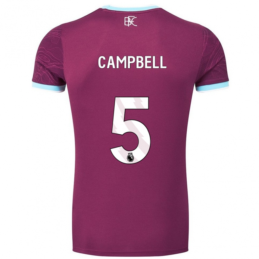 גברים כדורגל Murray Campbell #5 בורדו תכלת ג'רזי ביתית 2025/26