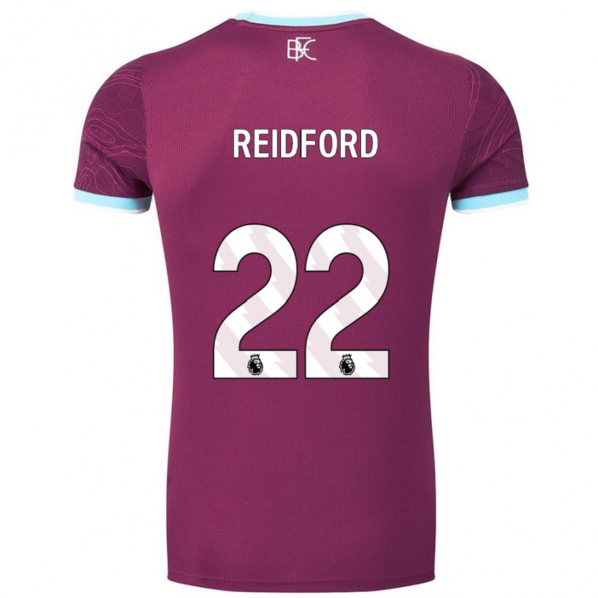 גברים כדורגל Isabella Reidford #22 בורדו תכלת ג'רזי ביתית 2025/26