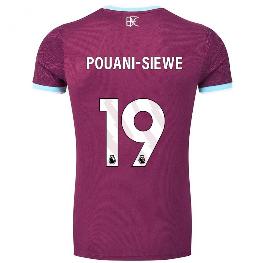 גברים כדורגל Brandon Pouani-Siewe #19 בורדו תכלת ג'רזי ביתית 2025/26